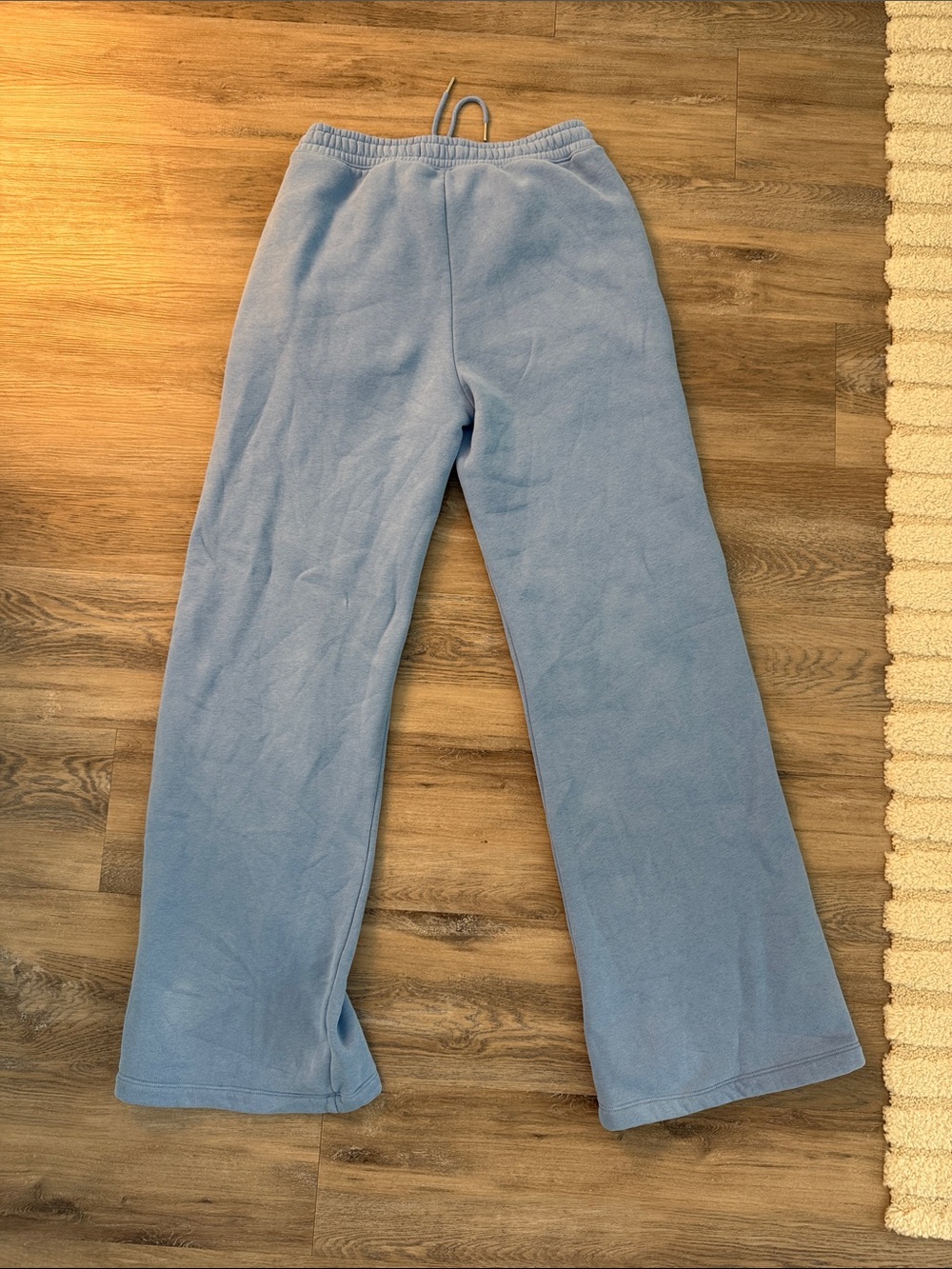 Abercrombie & Fitch Light Blue High Rise Sunday Wide Leg Sweatpant - Picture 6 of 6